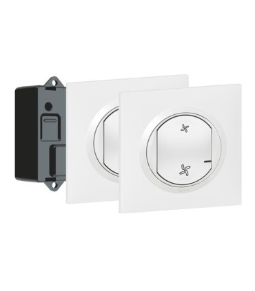 Prêt à poser Céliane ajouter une cde VMC 1 cde sans fil + micromodule - blanc