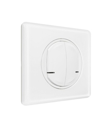 Commande double sans fils ON/OFF Céliane with Netatmo - plaque blanc