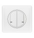 Commande double sans fils ON/OFF Céliane with Netatmo - plaque blanc