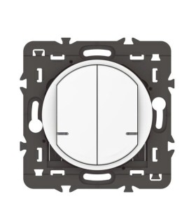 Commande double sans fils éclairage/prise Céliane with Netatmo enjoliveur blanc