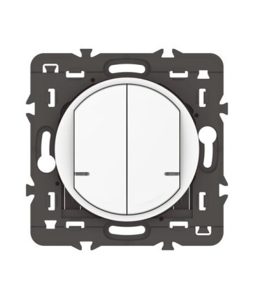 Commande double sans fils éclairage/prise Céliane with Netatmo enjoliveur blanc