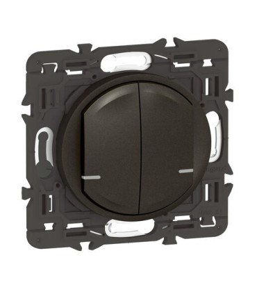 Interrupteur double Neutre connecté Céliane with Netatmo graphite