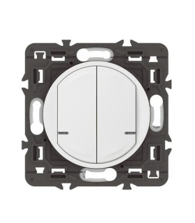 Interrupteur double avec Neutre connecté Céliane with Netatmo blanc