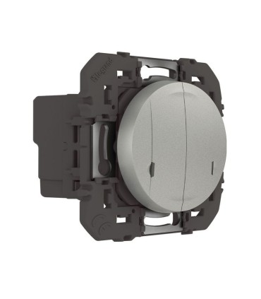 Interrupteur double avec Neutre connecté dooxie with Netatmo alu