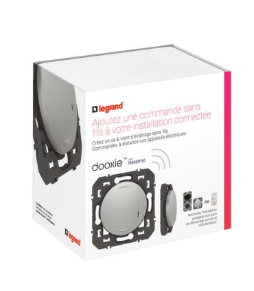 Commande sans fils pour éclairage prise Dooxie with Netatmo enjoliveur alu