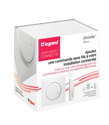 Commande sans fils ON/OFF dooxie with Netatmo - plaque blanc