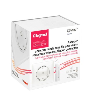Commande centralisée sans fils volets Céliane with Netatmo - plaque blanc