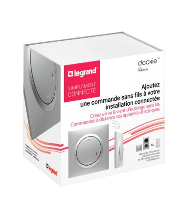 Commande sans fils ON/OFF Dooxie with Netatmo - plaque alu