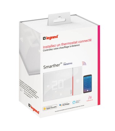 Thermostat Smarther with Netatmo connecté à encastrer - blanc