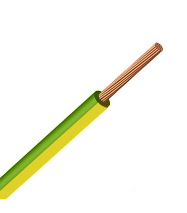 Câble Fil H07VK 6 mm² JAUNE / VERT, souple au mètre