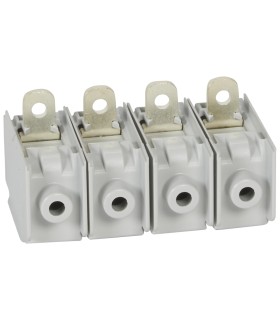 Jeu de 4 bornes à cage grande capacité DPX³ 160 pour câble Cuivre ou Alu souple ou rigide