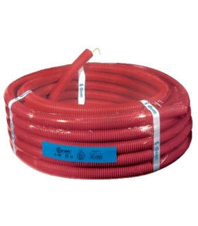 Gaine TPC Rouge Diam. 40mm Double Paroi long, 25m  cable
