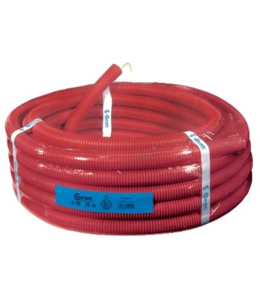 Gaine TPC Rouge Diam. 40mm Double Paroi long, 25m  cable