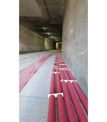 Gaine TPC Rouge Diam. 40mm Double Paroi long, 25m  cable