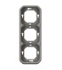 Support plaque encastré 3 postes montage horizontal/vertical Plexo gris / Legrand