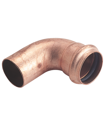 Coude cuivre 90° mâle et emboîtement femelle par joint torique ø32