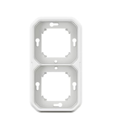 Support plaque encastré 2 postes montage horizontal/vertical Plexo blanc / Legrand