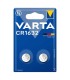 2 piles bouton CR1632 Varta Lithium 3V