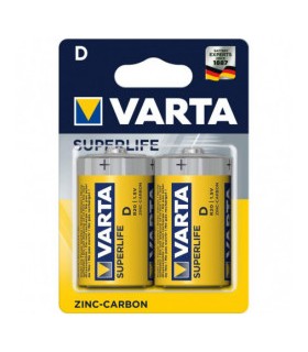 2 Piles Salines D / LR20 1.5 V Varta SuperLife