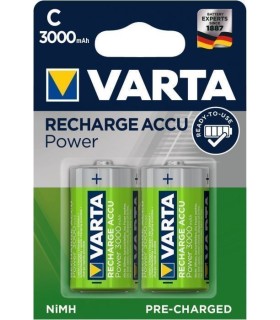2 Piles Rechargeables C / HR14 3000mAh Accu