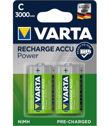 2 Piles Rechargeables C / HR14 3000mAh Accu