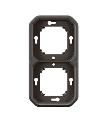 Support plaque encastré 2 postes montage horizontal/vertical Plexo anthracite / Legrand