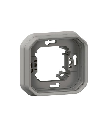 Support plaque encastré 1 poste Plexo gris / Legrand