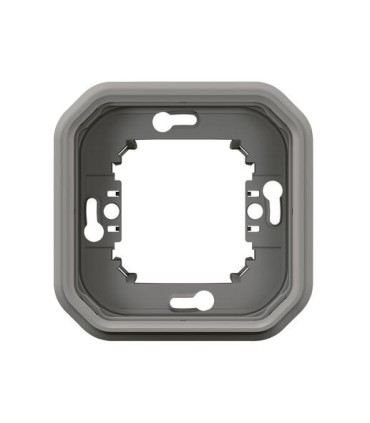 Support plaque encastré 1 poste Plexo gris / Legrand