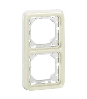 Support plaque - pour encastré Prog Plexo composable blanc - 2 postes vert / Legrand
