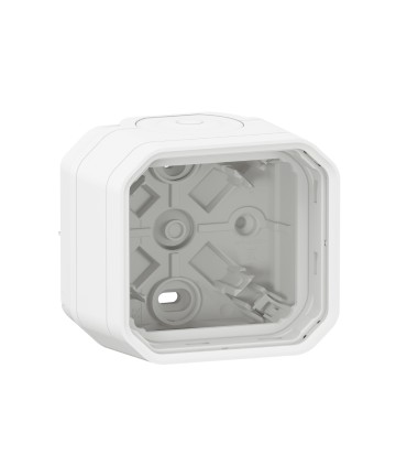 Boîtier saillie 2 embouts à membrane 1 entrée 1 poste Plexo blanc / Legrand