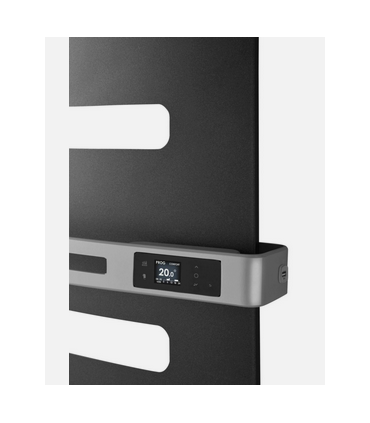 Serenis Radiateur sèche-serviettes 1500W soufflerie mât droite Blanc Carat