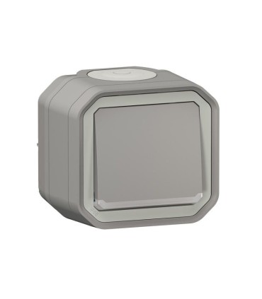 Interrupteur ou va-et-vient témoin Plexo complet saillie - gris