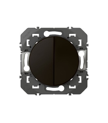 Dooxie Double interrupteur ou va-et-vient 10AX 250V~ noir