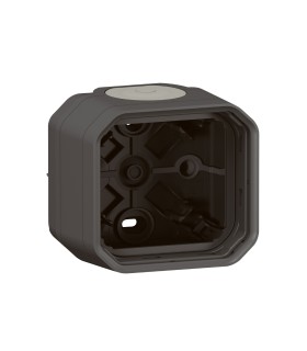 Boîtier saillie 2 embouts à membrane 1 entrée 1 poste Plexo anthracite / Legrand