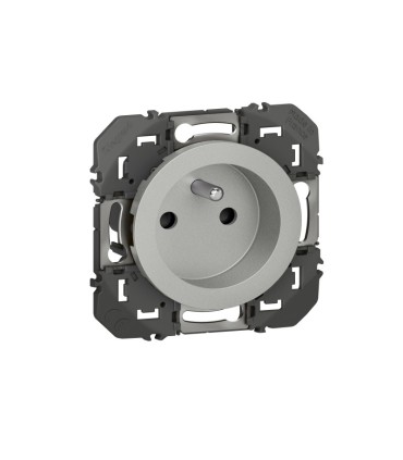 Prise Dooxie 2P+T à puits 16A finition alu