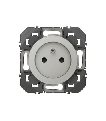 Prise Dooxie 2P+T à puits 16A finition alu