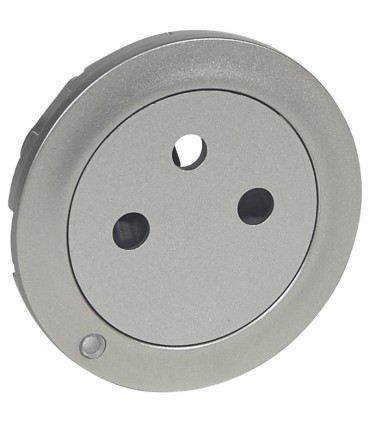 Enjoliveur Céliane Surface à voyant pour prise de courant 2P+T Titane