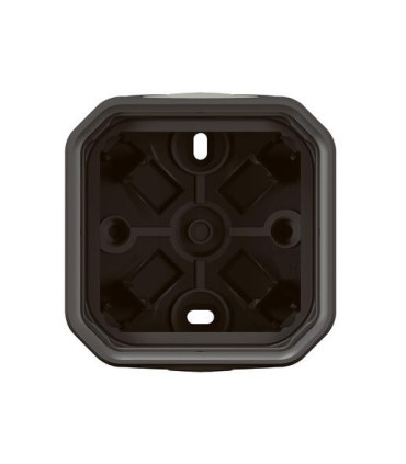 Boîtier saillie 2 embouts à membrane 1 entrée 1 poste Plexo anthracite / Legrand