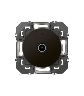 Prise TV Dooxie simple étoile blindée - noir mat