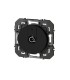 Prise TV Dooxie simple étoile blindée - noir mat