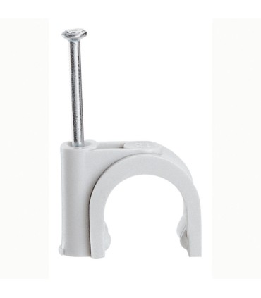 100 attaches Fixfor grises RAL7035 pour câble rond diamètre 6mm