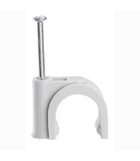 100 attaches Fixfor grises RAL7035 pour câble rond Ø 9mm