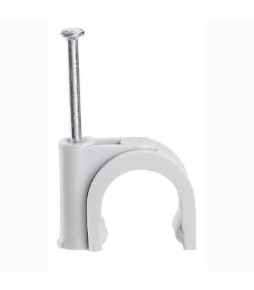 100 attaches Fixfor grises RAL7035 pour câble rond Ø 9mm