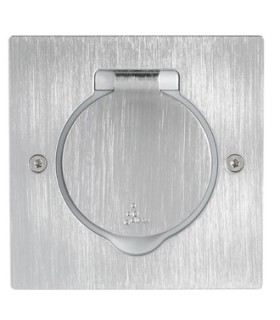 Réceptacle pour prise de sol carrée Finition Inox / Legrand