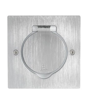 Réceptacle pour prise de sol carrée Finition Inox / Legrand