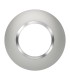 Plaque ronde Dooxie 1 poste finition effet aluminium chrome