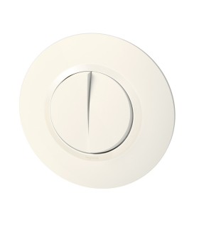 Double interrupteur Dooxie (ou va-et-vient) 10A avec plaque ronde blanche et griffes