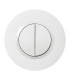 Double interrupteur Dooxie (ou va-et-vient) 10A avec plaque ronde blanche et griffes