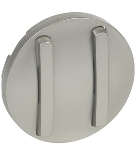 Enjoliveur étroit Céliane pour double interrupteur, va-et-vient ou poussoir finition titane