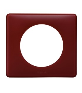 Plaque Céliane Poudré 1 poste finition Bordeaux